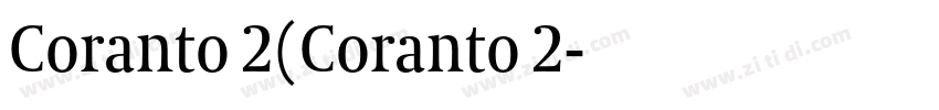 Coranto 2(Coranto 2字体转换